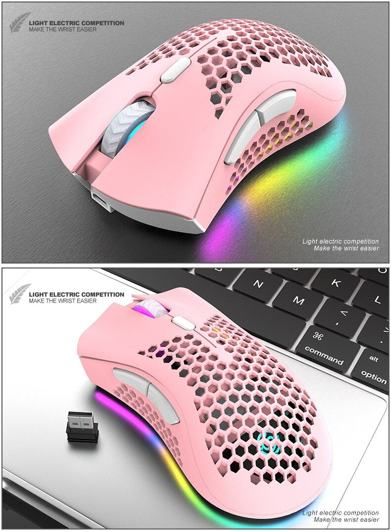 BM600 Rechargeable Wireless RGB Gaming Mouse for PC